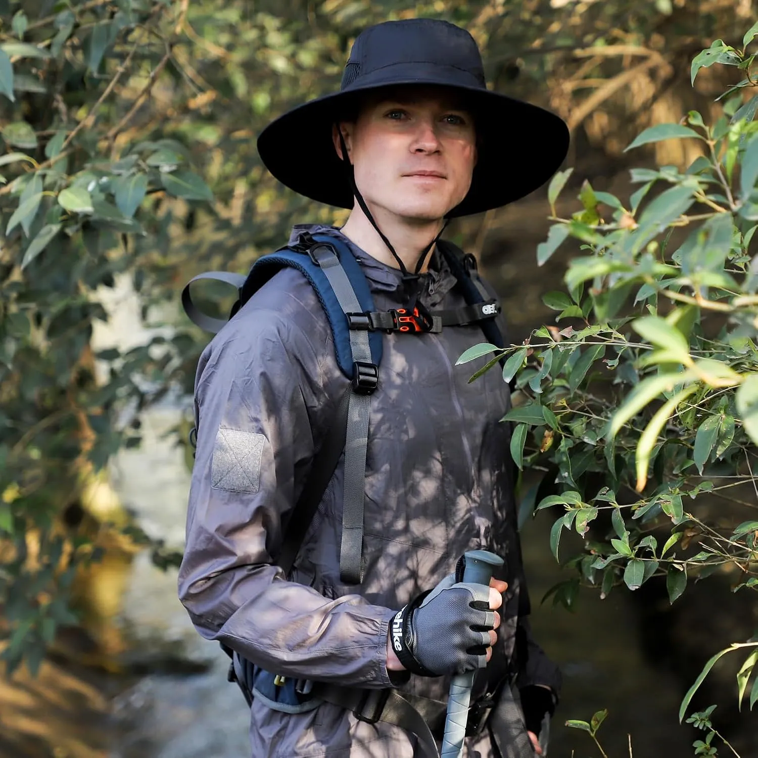 Wide Brim Sun Hat for Men Women UV Protection Ventilated Outdoor Bucket Fishing Hats Packable for Safari Hiking