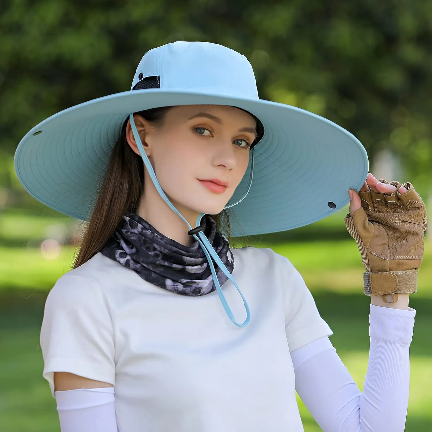 Wide Brim Sun Hat for Men Women UV Protection Ventilated Summer Hats for Fishing Hiking Garden Beach