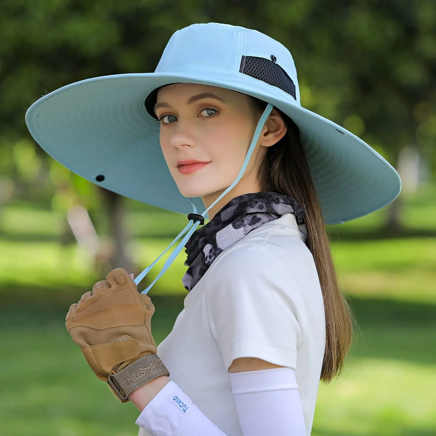 Wide Brim Sun Hat for Men Women UV Protection Ventilated Summer Hats for Fishing Hiking Garden Beach