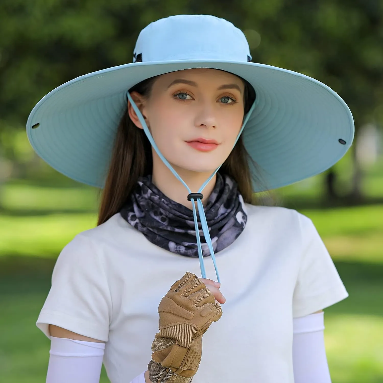 Wide Brim Sun Hat for Men Women UV Protection Ventilated Summer Hats for Fishing Hiking Garden Beach