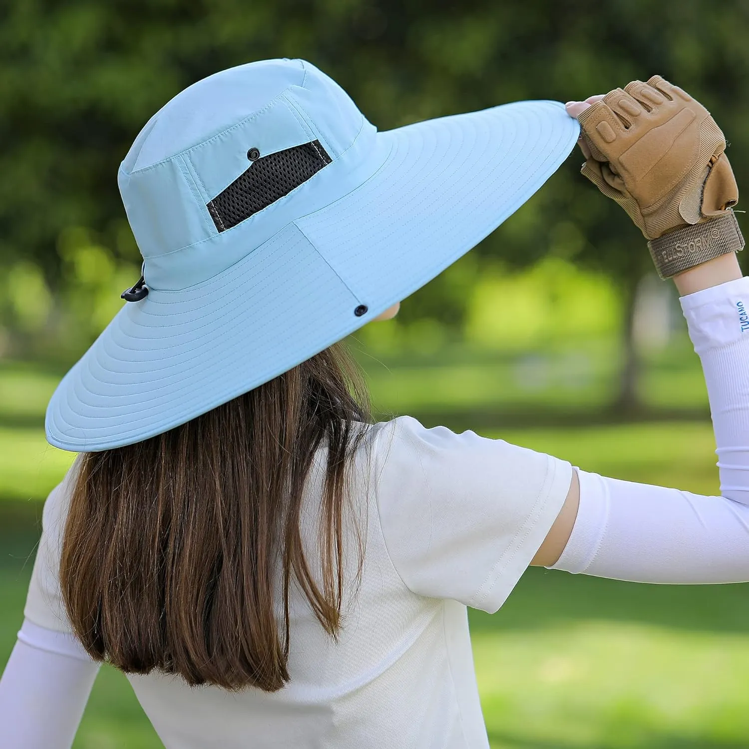 Wide Brim Sun Hat for Men Women UV Protection Ventilated Summer Hats for Fishing Hiking Garden Beach