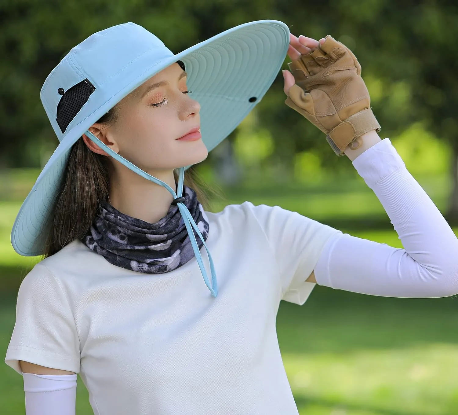 Wide Brim Sun Hat for Men Women UV Protection Ventilated Summer Hats for Fishing Hiking Garden Beach