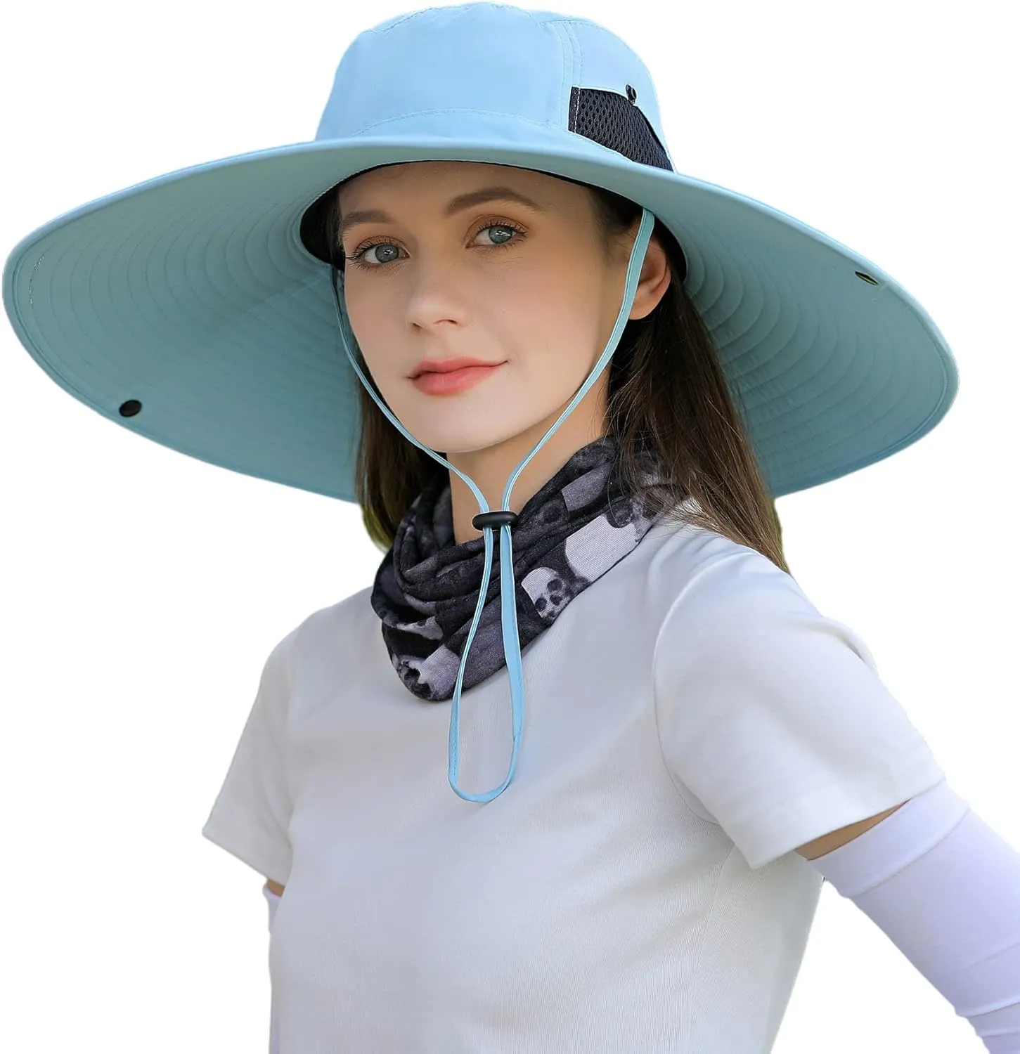 Wide Brim Sun Hat for Men Women UV Protection Ventilated Summer Hats for Fishing Hiking Garden Beach