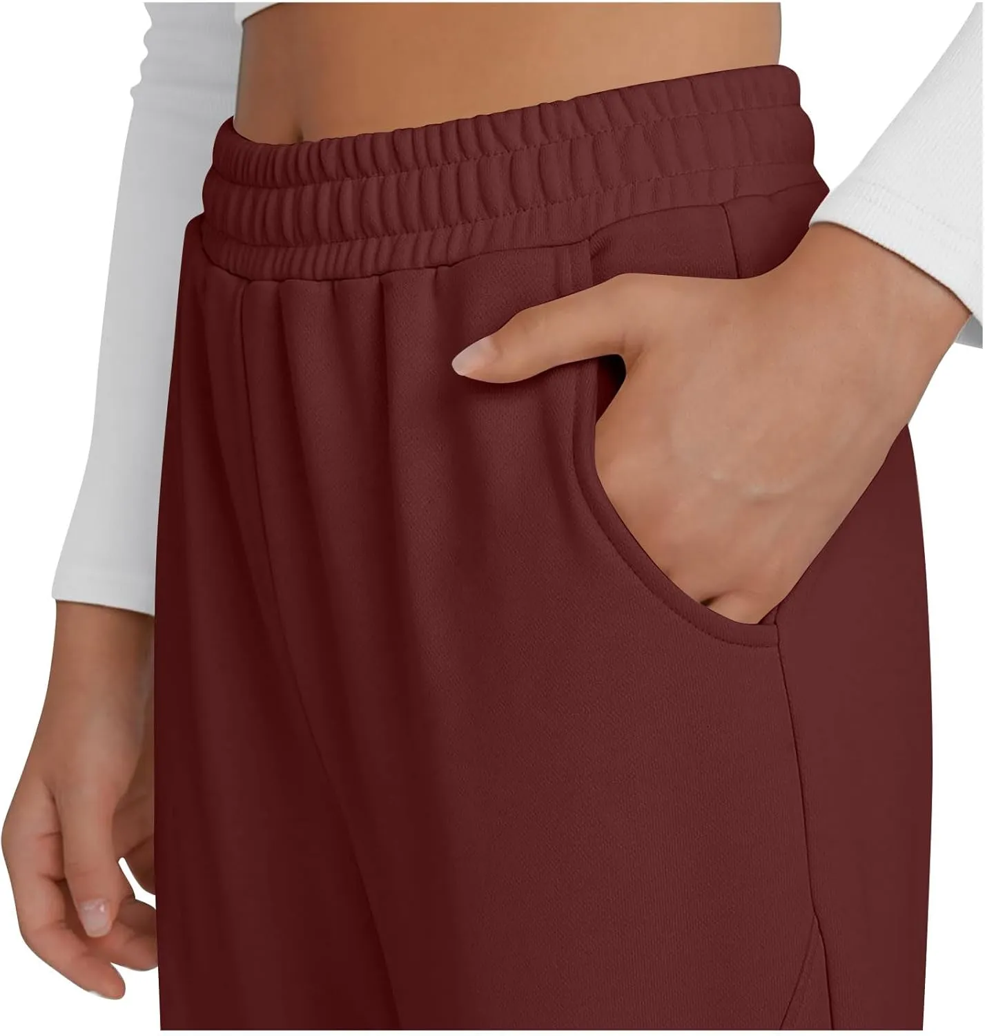 Wide Leg Sweatpants Women Loose Pants Winter Casual Comfortable Pants Drawstring Sweatpant wiht Pockets for Outdoor