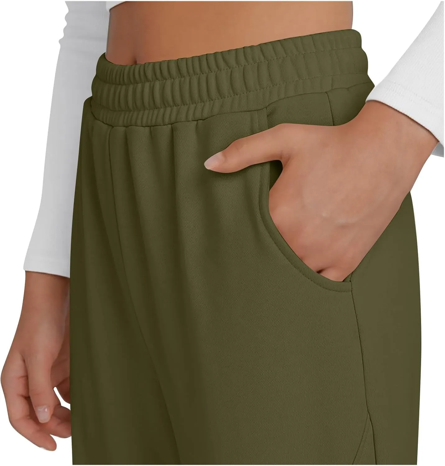Wide Leg Sweatpants Women Loose Pants Winter Casual Comfortable Pants Drawstring Sweatpant wiht Pockets for Outdoor