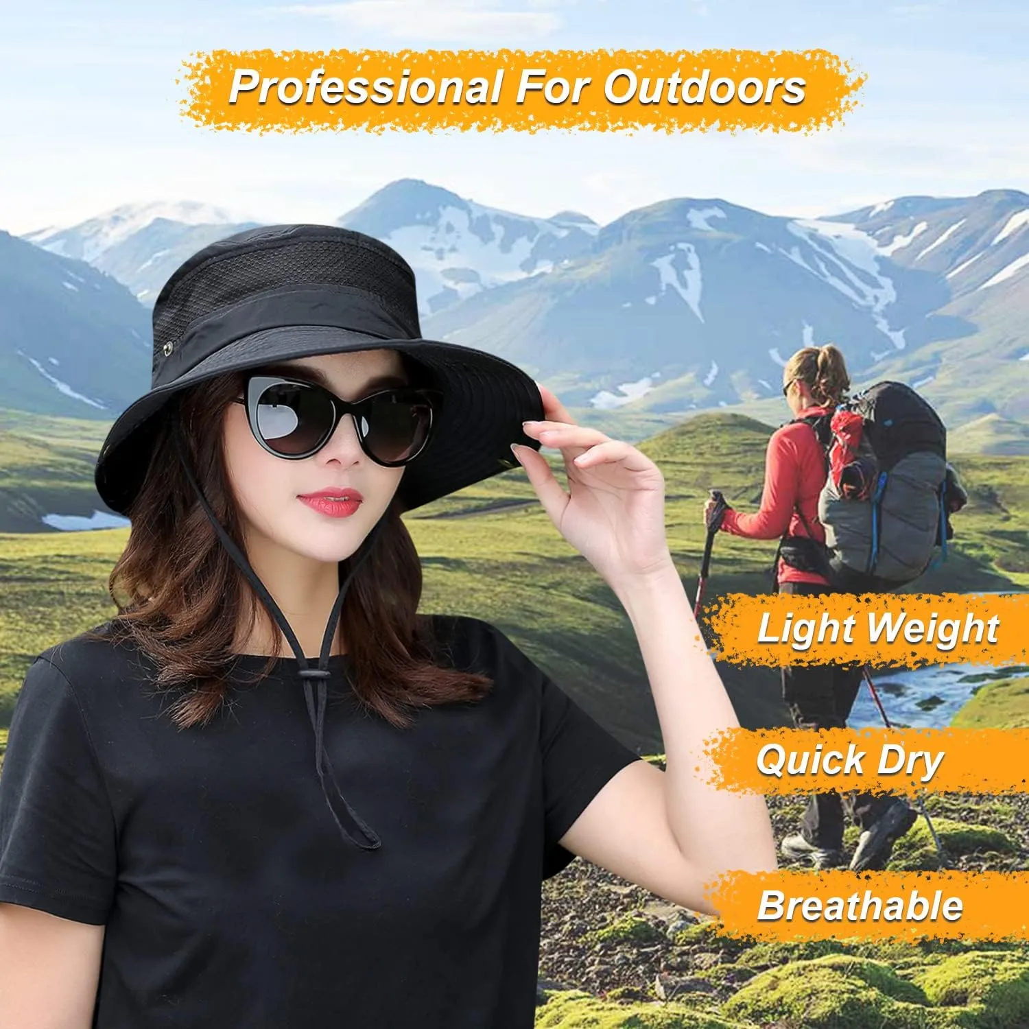 Women Fishing Sun Hat Men Summer UV Protection Bucket Hats Mesh Ventilated Outdoor Hiking Gardening Beach Lawn Hat