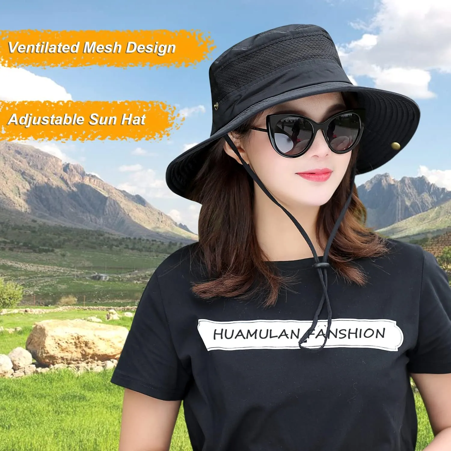Women Fishing Sun Hat Men Summer UV Protection Bucket Hats Mesh Ventilated Outdoor Hiking Gardening Beach Lawn Hat