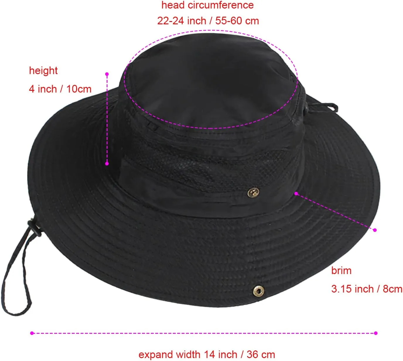 Women Fishing Sun Hat Men Summer UV Protection Bucket Hats Mesh Ventilated Outdoor Hiking Gardening Beach Lawn Hat