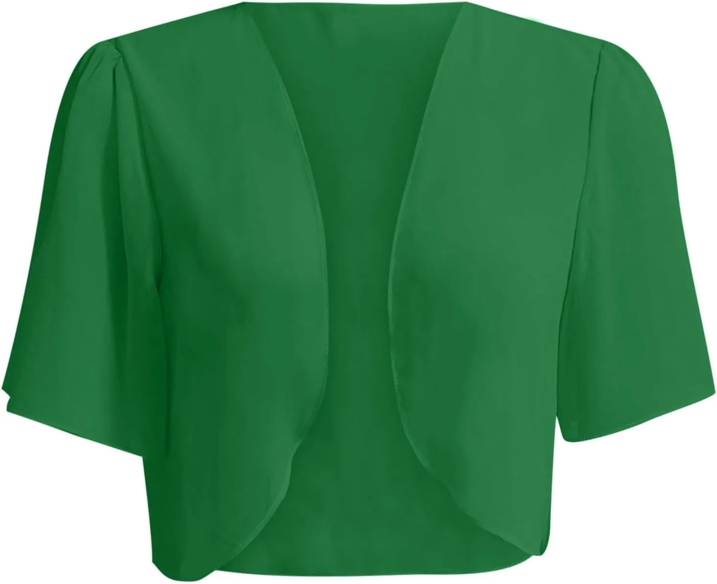 Women Shrug Chiffon Cardigans Open Front Short Sleeve Bolero Lightweight Sheer Sun Protection Cropped Tops for Dress