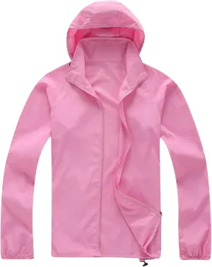Women Sun Protection Lightweight Jacket Zip Up Hoodie Long Sleeve Outdoor Cycling Raincoat for Running Athletic Hiking