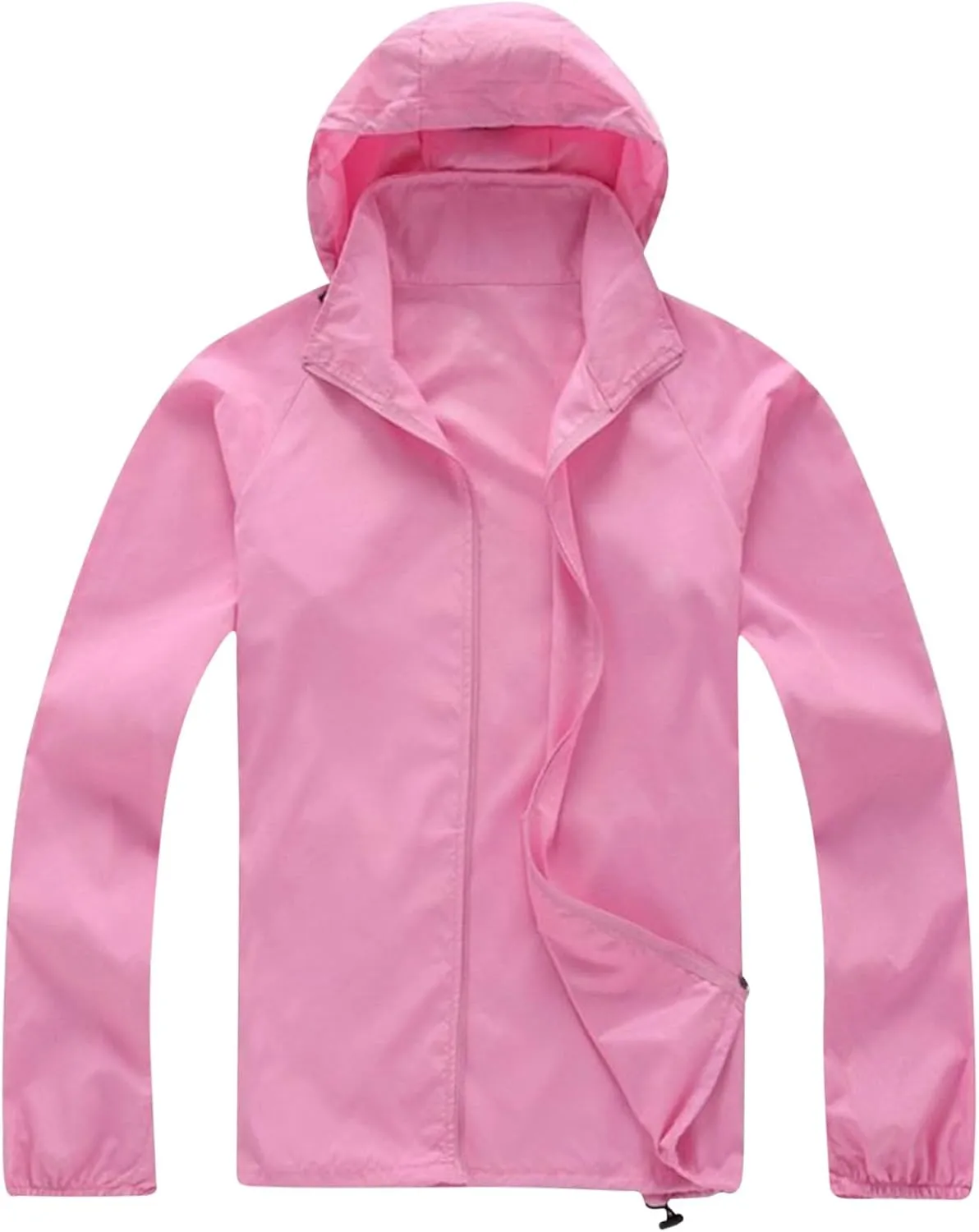 Women Sun Protection Lightweight Jacket Zip Up Hoodie Long Sleeve Outdoor Cycling Raincoat for Running Athletic Hiking