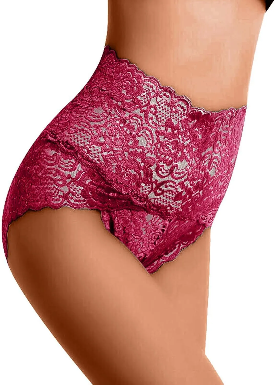 Women Underwear Cotton Bikini Panties High Waist Lace Panty Stretch Hipster Underpants Ladies Plus Size Belly Briefs