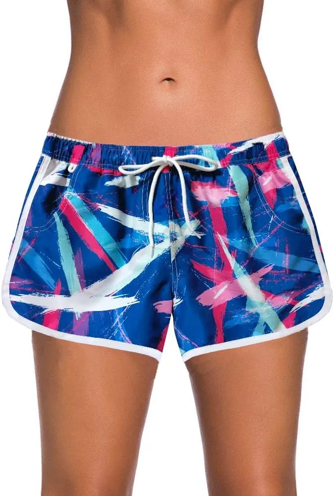 Women's Beach Shorts Quick Dry with Pockets- Summer Swimmwear Shorts
