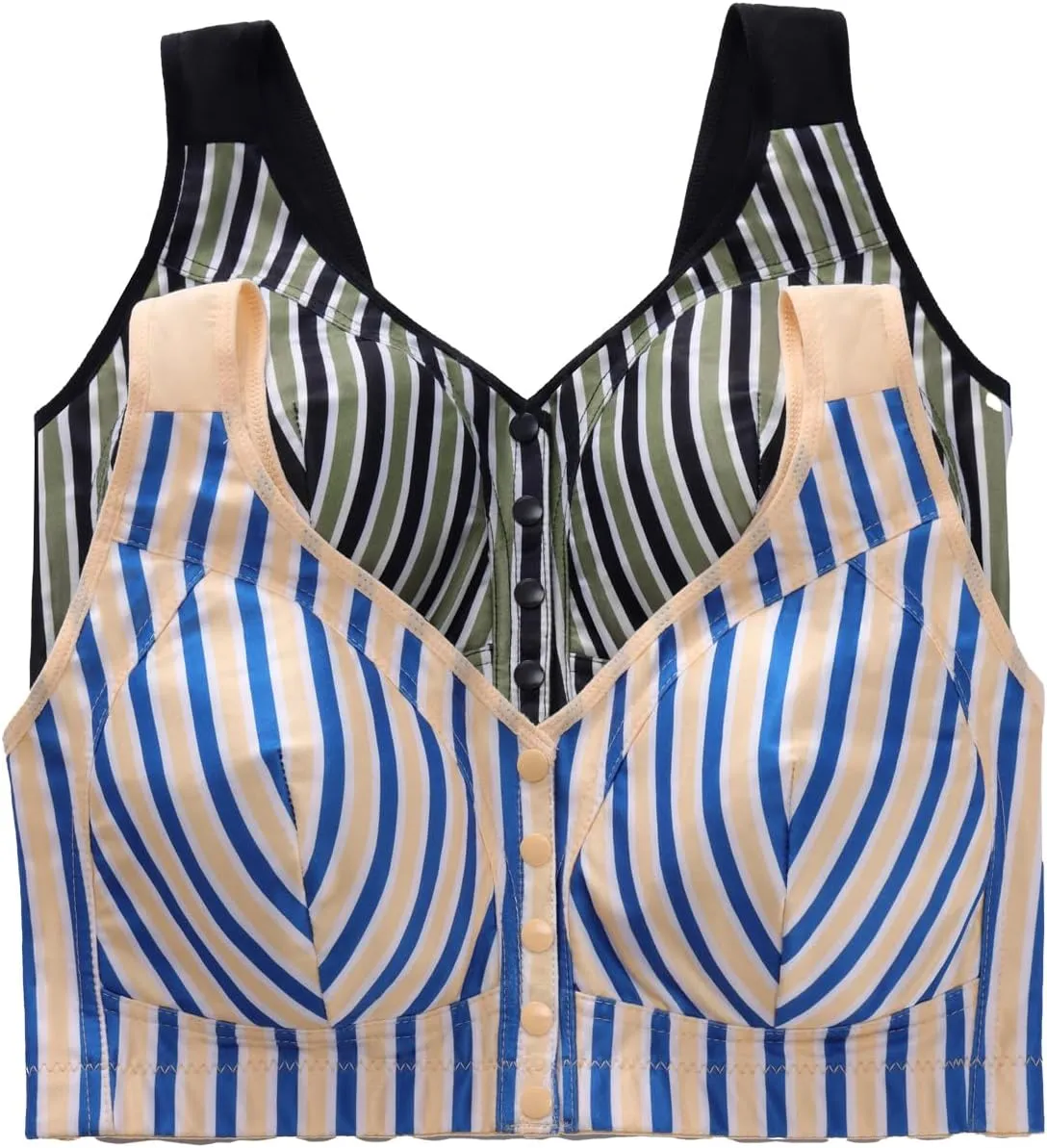 Women's Front Button Breathable Everyday Sports Bra