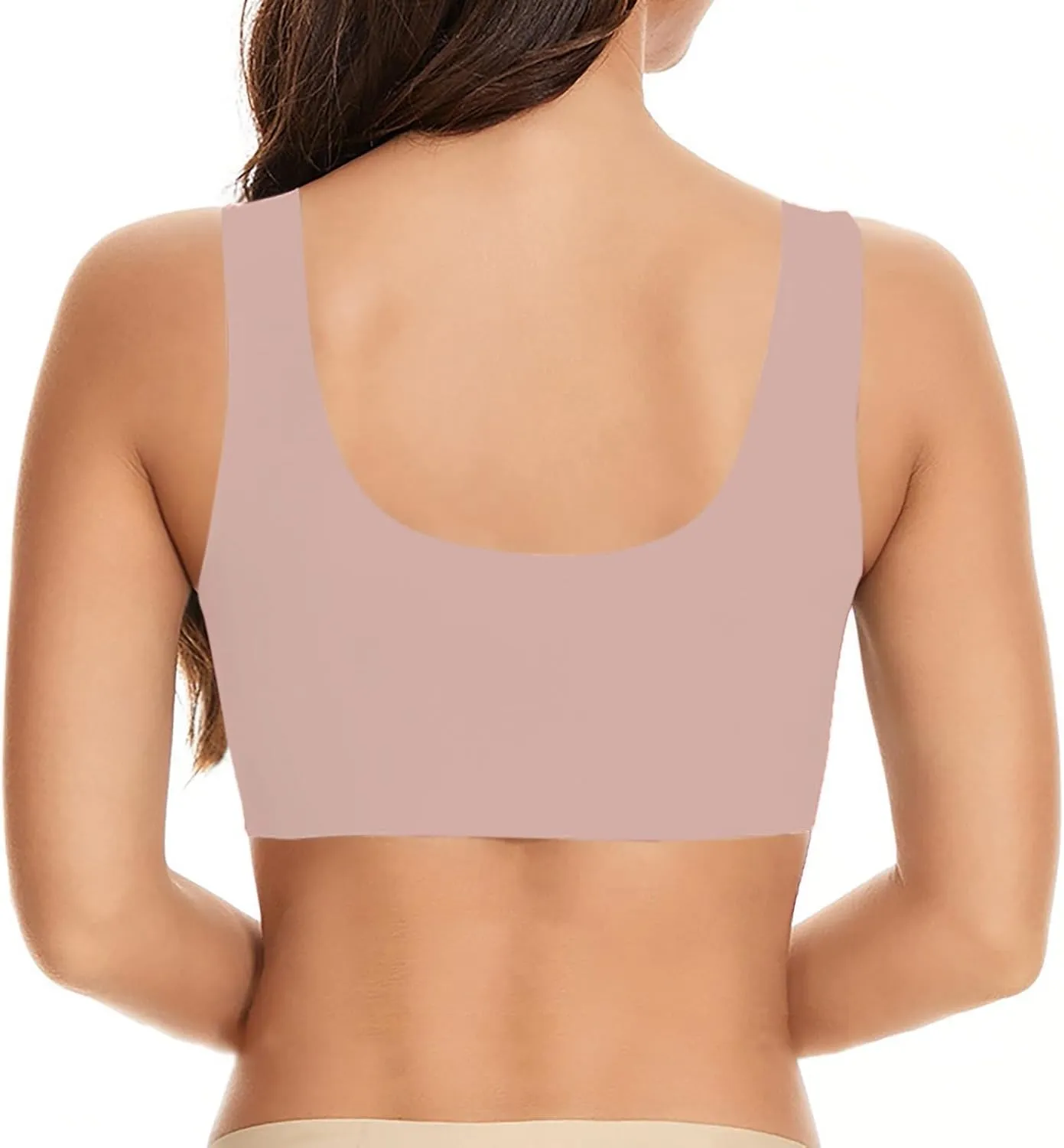 Women's Seamless Bras Wirefree Push Up Bra Full Coverage Gathering Bra Comfortable Bralettes with Support Everyday Bra