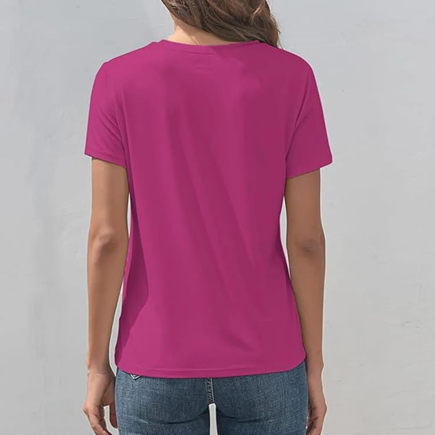 Women's Short Sleeve T-Shirts Sun Protection Quick Dry Athletic Running Workout Rash Guard Tops Casual Beach Tees