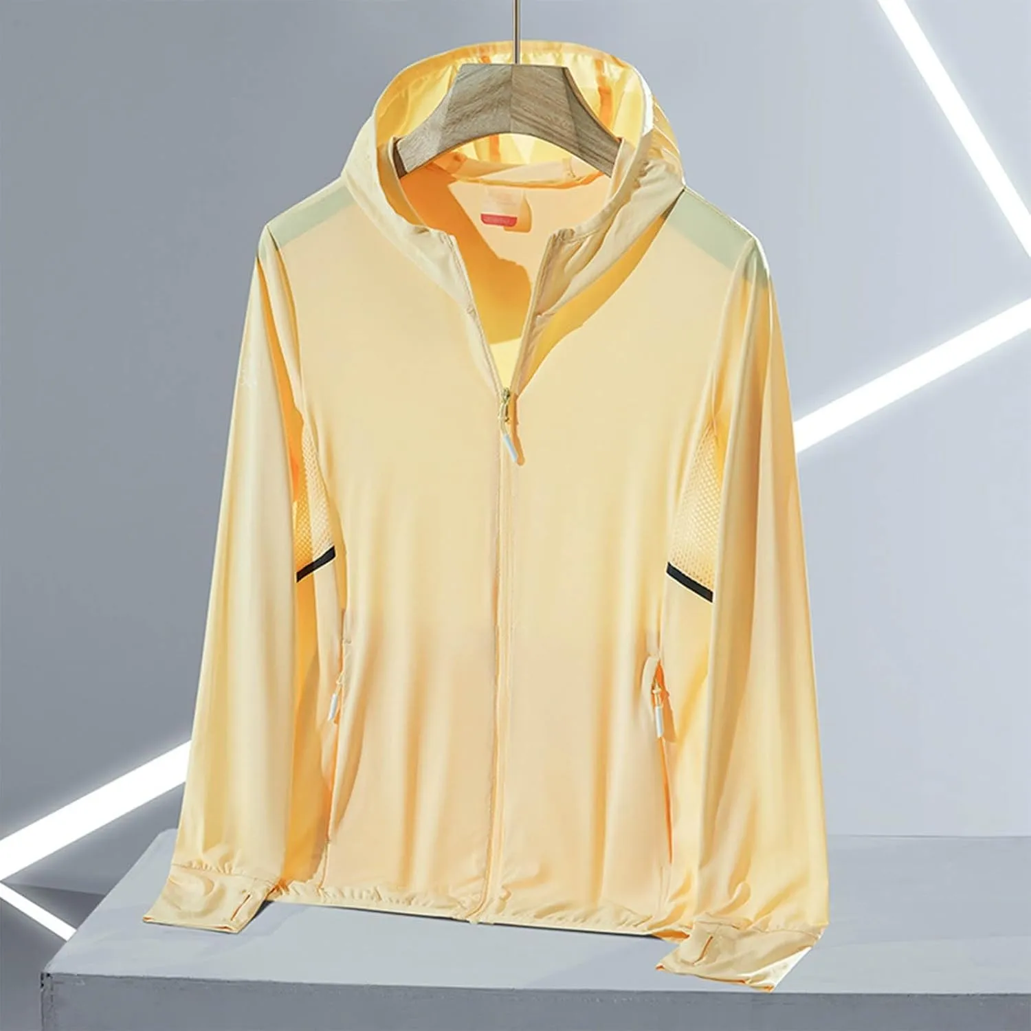 Women's Sun Protection Jacket UPF 50  Full Zipper Long Sleeve UV Hoodie Shirt Mesh Breathable Athletic Rash Guard