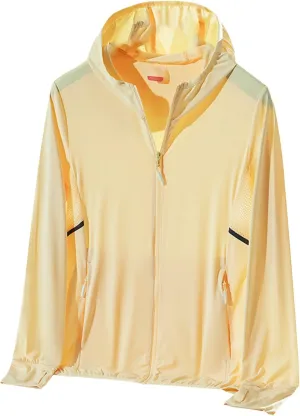 Women's Sun Protection Jacket UPF 50  Full Zipper Long Sleeve UV Hoodie Shirt Mesh Breathable Athletic Rash Guard