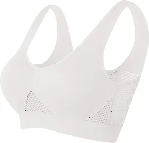 Women's Wireless Bra Breathable Anti-Sagging Breasts Sports Bras Comfort Wireless Bra Breathable Lift Up Air Bra