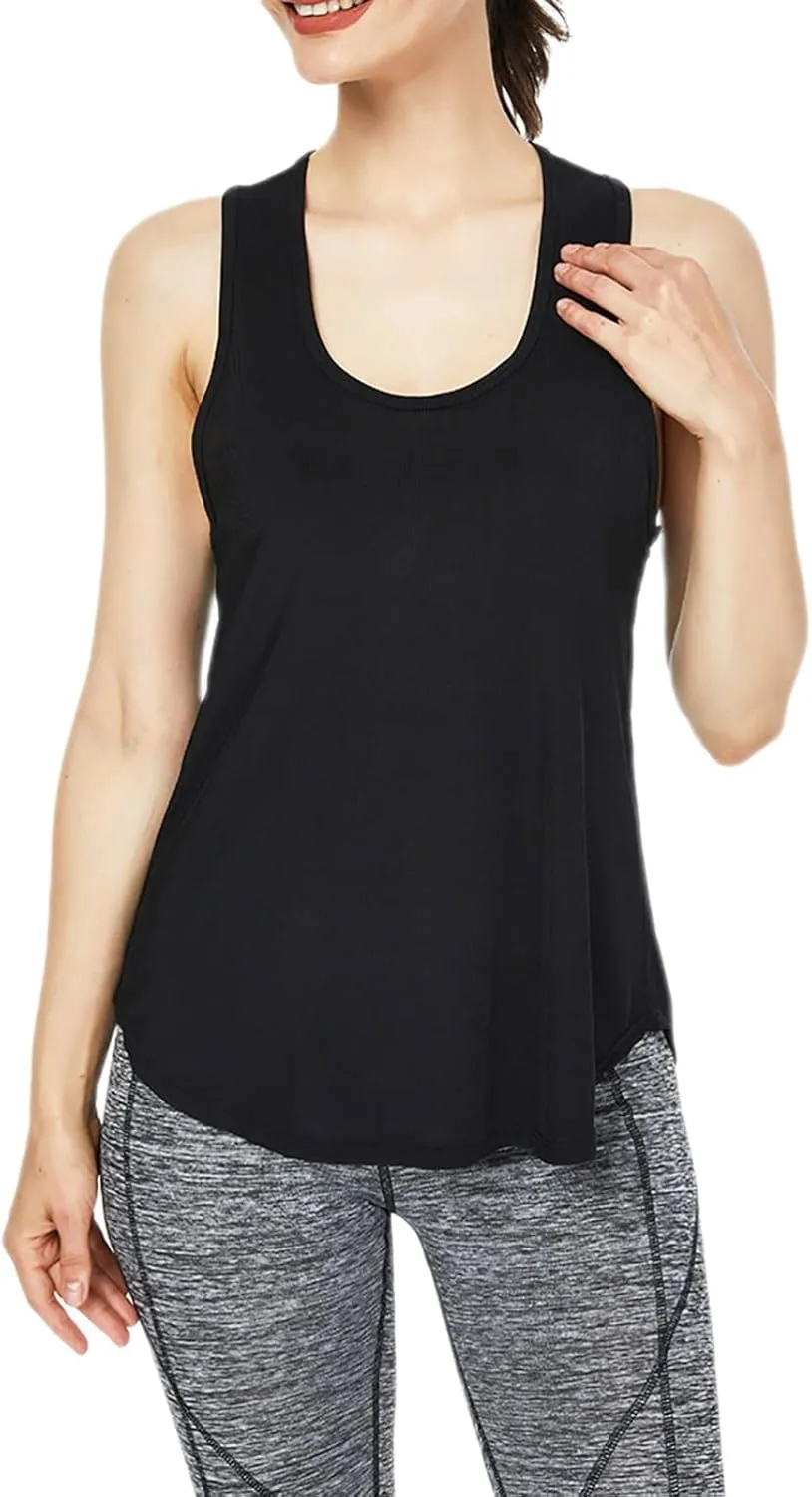 Workout Tank Tops for Women Racerback Tops Sleeveless Running Shirts Loose Athletic Gym Quick Dry Exercise Yoga Shirts