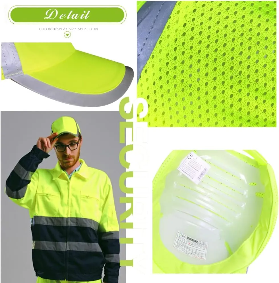 YOWESHOP Baseball Cap Safety Hat with Reflective Strip Sun Hat Customize Logo