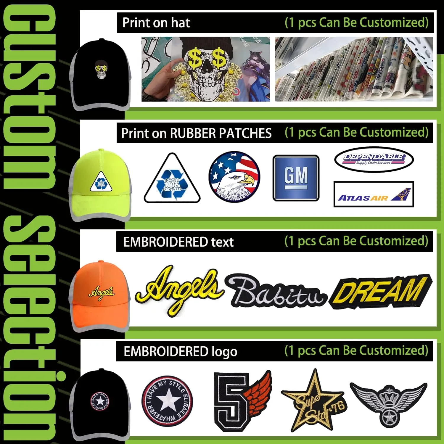 YOWESHOP Baseball Cap Safety Hat with Reflective Strip Sun Hat Customize Logo
