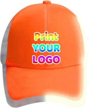 YOWESHOP Baseball Cap Safety Hat with Reflective Strip Sun Hat Customize Logo