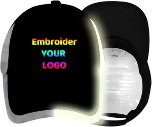 YOWESHOP Baseball Cap Safety Hat with Reflective Strip Sun Hat Customize Logo