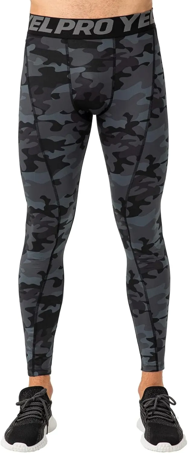 Yuerlian Men's Compression Pants Cool Dry Baselayer Tights Leggings