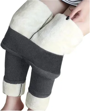 ZEFOTIM Thermal Leggings for Women Thermals Outdoor Thick Pants Thermal Soild High Waist Winter Tights